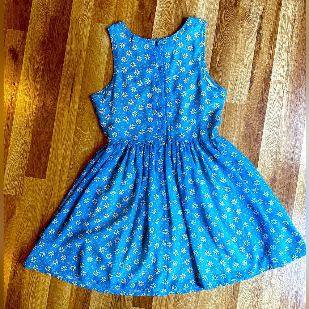 Altar’d State Light Blue Chiffon Floral Daisy Mini Dress Size Medium 8 10 - Picture 4 of 4